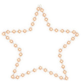 Tähti Joulukoriste 48 Lämpimän Valkoista Led-Valoa 56 Cm